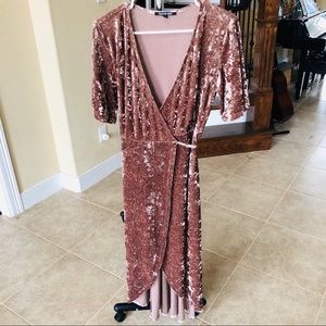 Velvet Wraparound dress